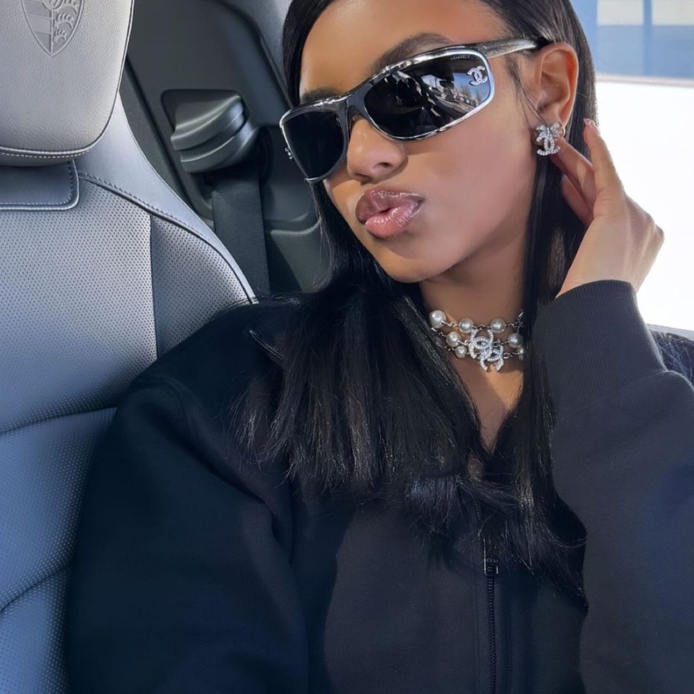 Chanel Silver Shield Sunglasses - Picture 11 of 12